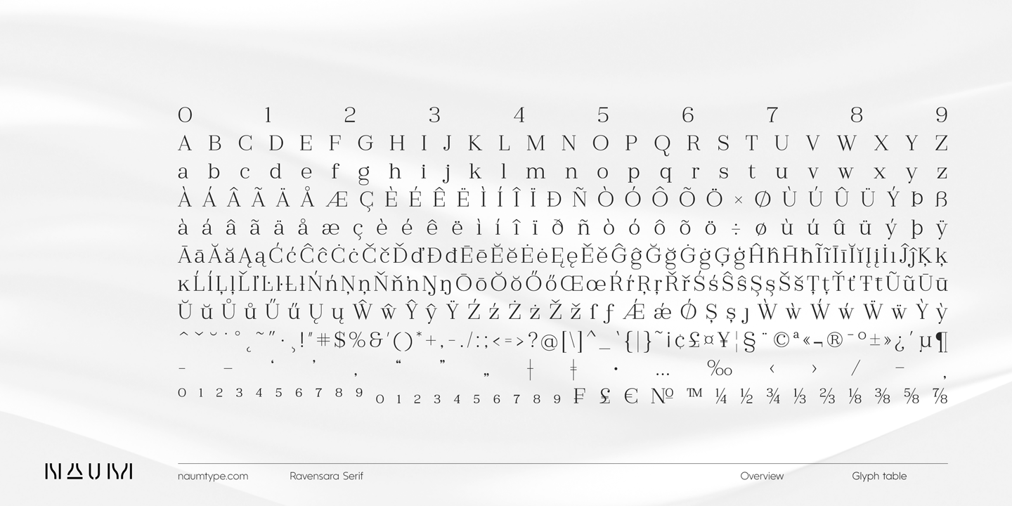 Ravensara Serif Regular Font preview